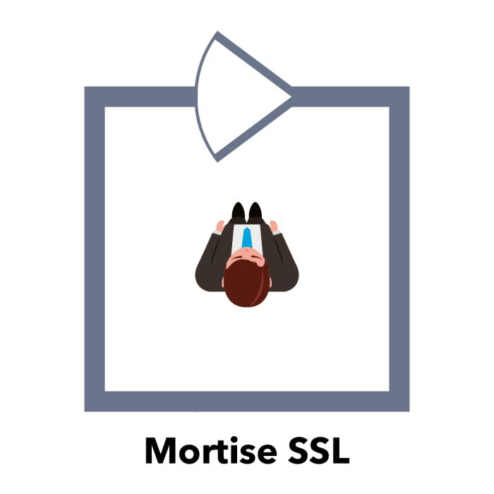 Ригельний замок ATIS Lock Mortise SS-L врізний для системи контролю доступу