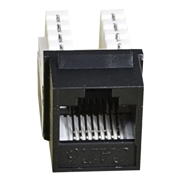 EPNew 6KTVM-U0BK Модуль KeyStone RJ45 UTP, кат. 6, 110, Slim, W - 16.6 мм, чорний