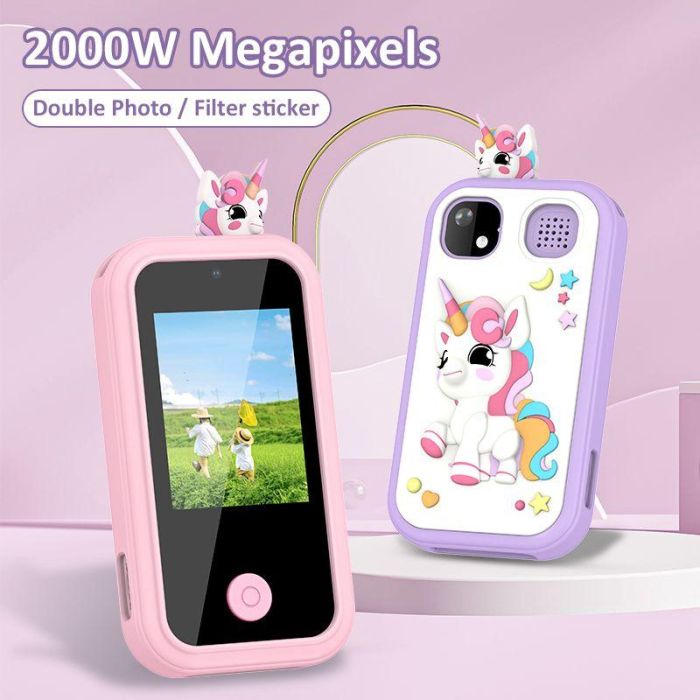 Дитячий фотоапарат  H01, PINK UNICORN