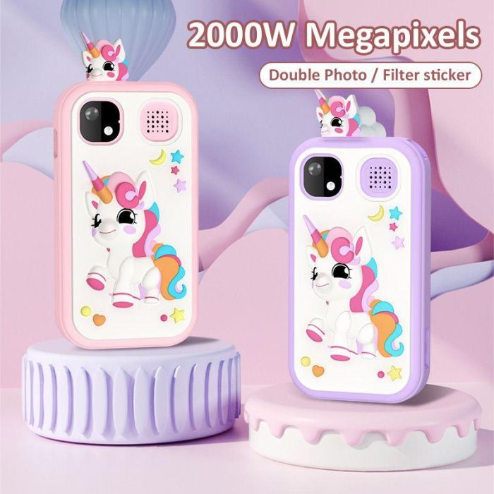 Дитячий фотоапарат H01, PURPLE UNICORN