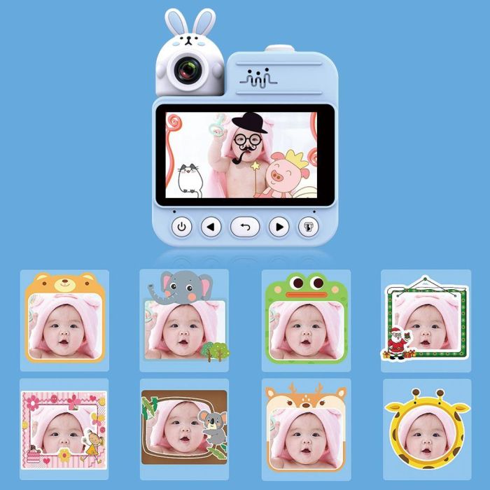 Дитячий фотоапарат миттєвого друку JD30, PINK RABBIT
