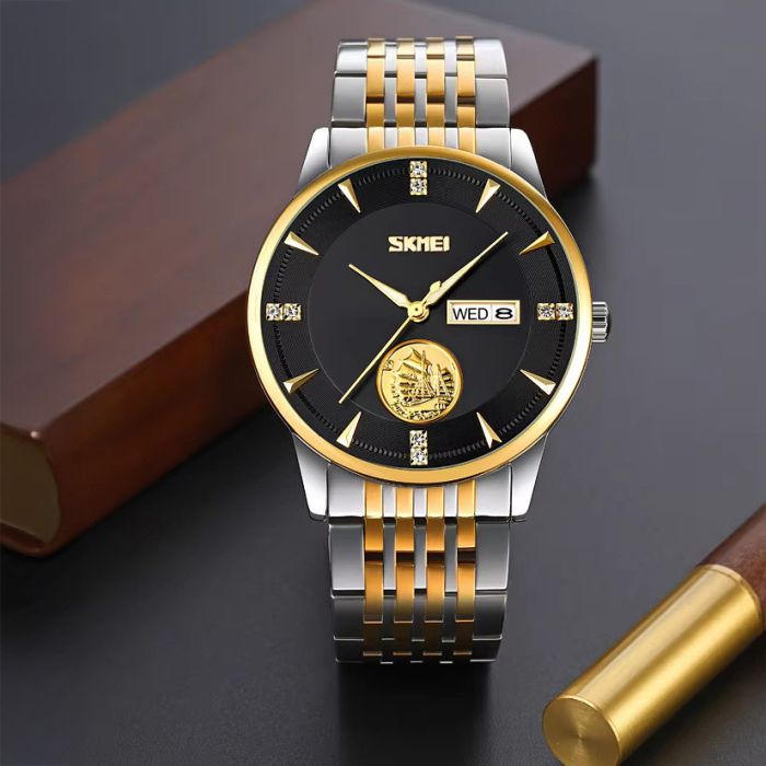 Годинники наручні 9309TGDBK SKMEI, SILVER/BLACK