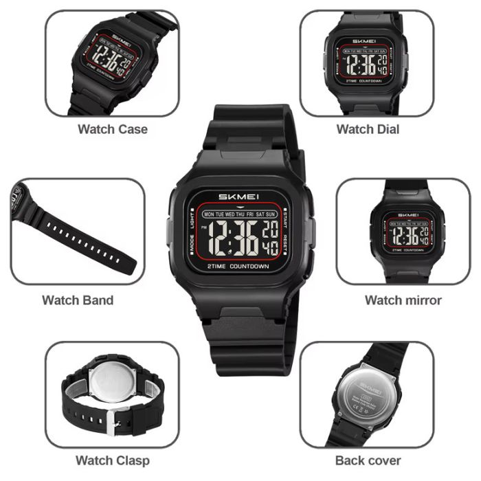 Годинники наручні 2343BKBK SKMEI, BLACK/BLACK