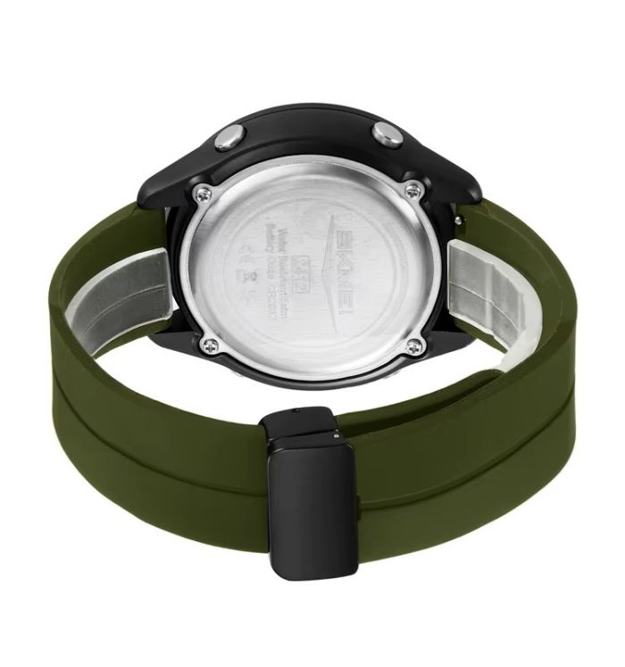 Годинники наручні 2412PAG SKMEI, ARMY GREEN-SILICONE