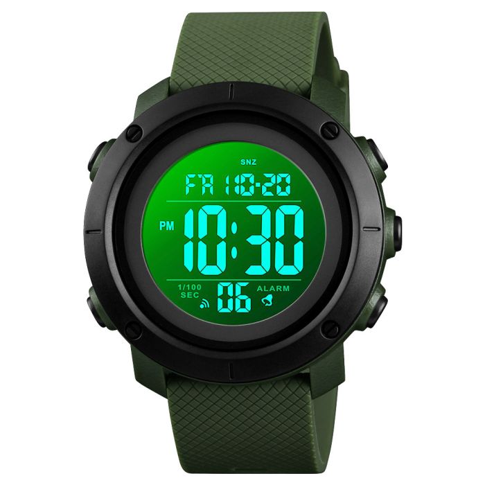 Годинники наручні 1426AGWT SKMEI, ARMY GREEN-WHITE