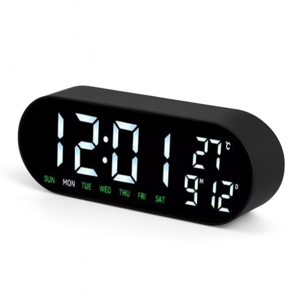 Годинник мережний VST-913-6, білий, температура, USB