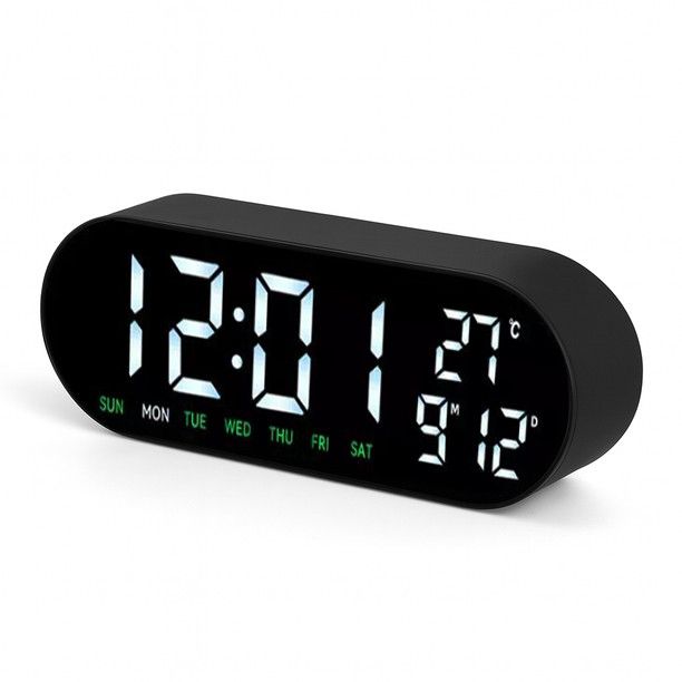 Годинник мережний VST-913-6, білий, температура, USB