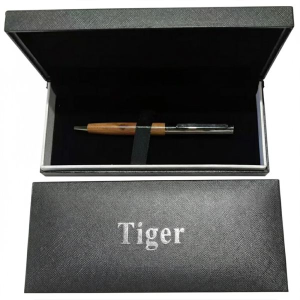 Подарункова кулькова ручка Tiger у футлярі (дерев'яна) 907