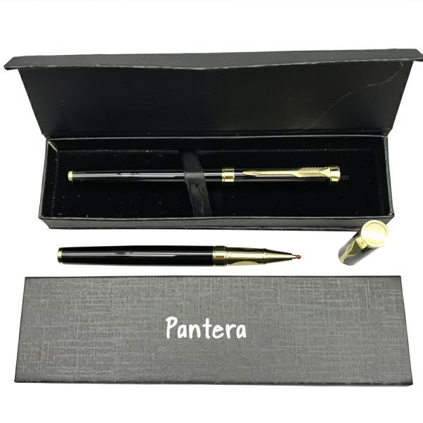 Подарункова ручка ролерна Pantera у футлярі (чорно-золота) 3560