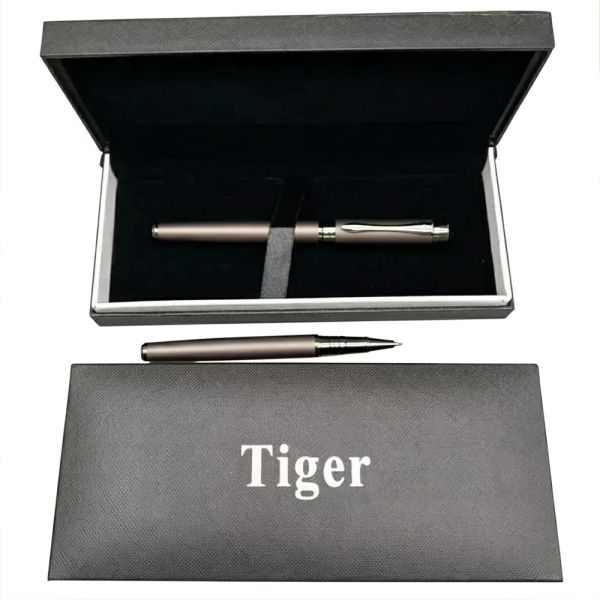 Подарункова ручка ролерна Tiger у футлярі (матово-сіра) 30038