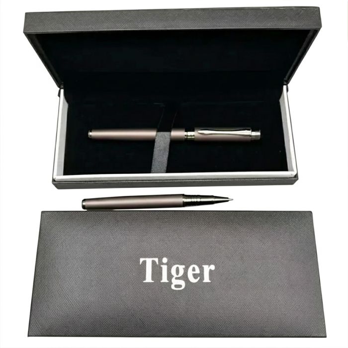 Подарункова ручка ролерна Tiger у футлярі (матово-сіра) 30038
