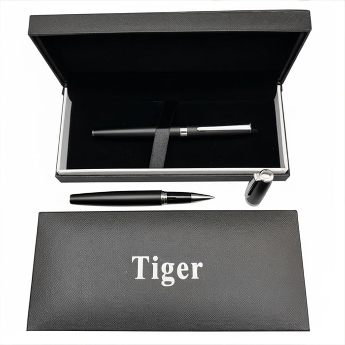 Подарункова ручка ролерна Tiger у футлярі (чорно-срібляста) 382