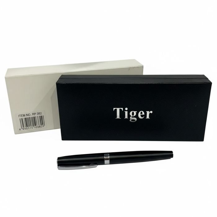 Подарункова ручка ролерна Tiger у футлярі (чорно-срібляста) 382