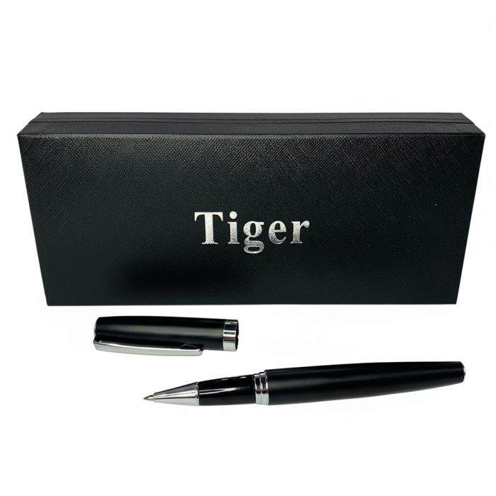 Подарункова ручка ролерна Tiger у футлярі (чорно-срібляста) 382