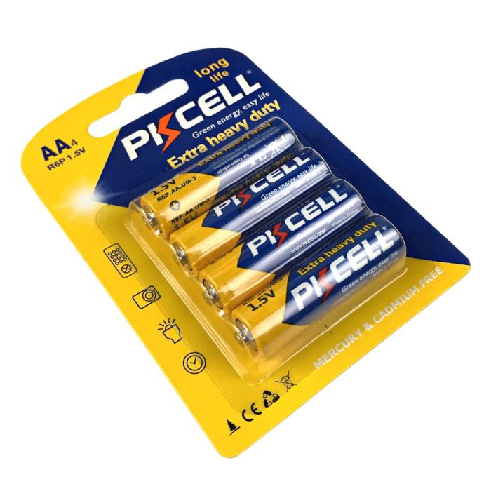Батарейка PKCELL Extra Heavy Duty AA R6P 1.5V, 4шт//блістер