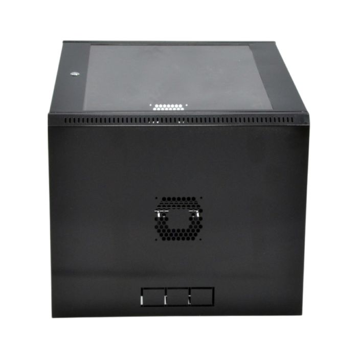 Шафа серверна SteelNet 15U 600 x 500 для мережевого обладнання (скло, чорний)