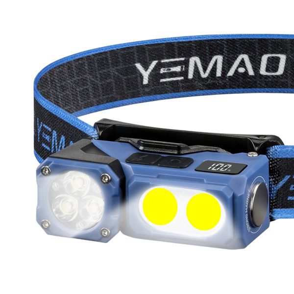 Налобный фонарь YEMAO YM-T615, 500LM, аккумулятор 700 mAh, с красным светом