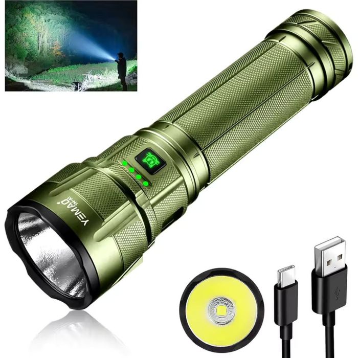 Ліхтар YEMAO YM-A1 XHP70.2, 1x38121, Power Bank, ЗУ Type-C, ковпачок