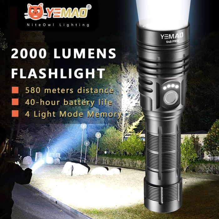 Ліхтар YEMAO YM-G40 PRO SST40, 1x21700, ЗУ Type-C