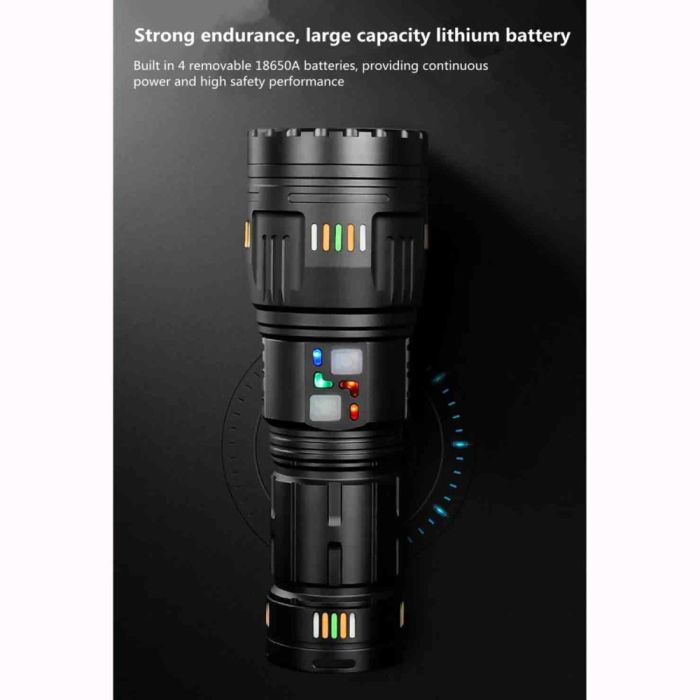 Ліхтар YEMAO YM-G601 TG 60W, 4x18650, Power Bank, ЗУ Type-C, zoom, кейс