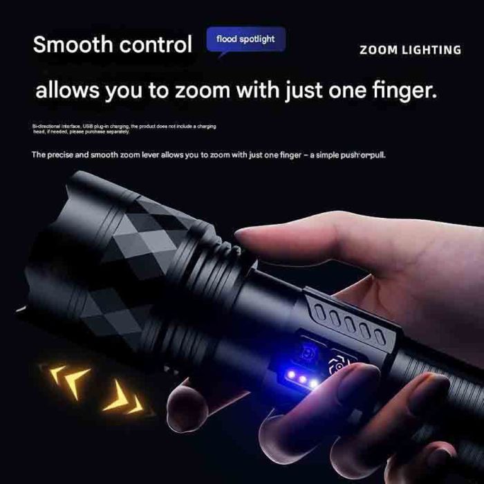 Ліхтар YEMAO YM-G641 TG 60W, 1x33140, Power Bank, ЗУ Type-C, zoom, кейс