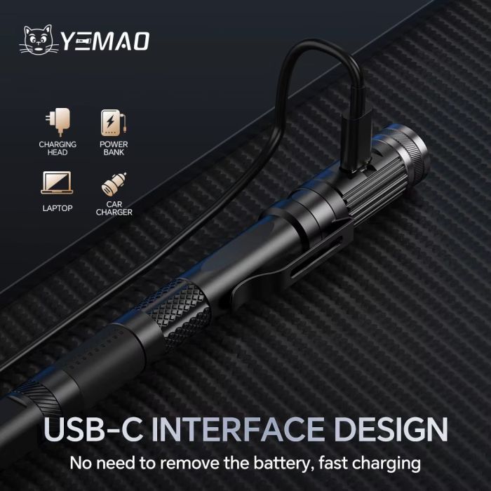 Ліхтар YEMAO YM-M91 XPG, 1x10280, ЗУ Type-C, 6-in-1 multitool