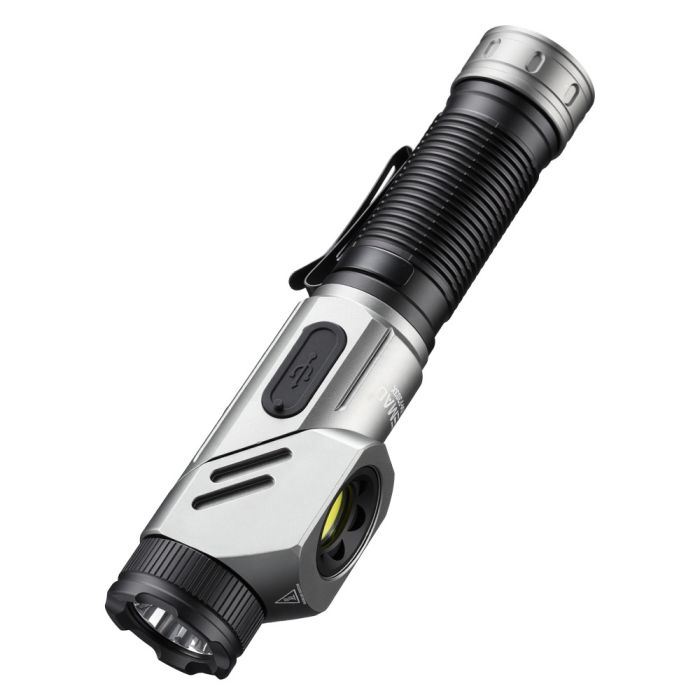 Тактичний ліхтар YEMAO YM-F303X, 1600LM, акумулятори 1x21700 (1x5000 mAh), поворотна голова