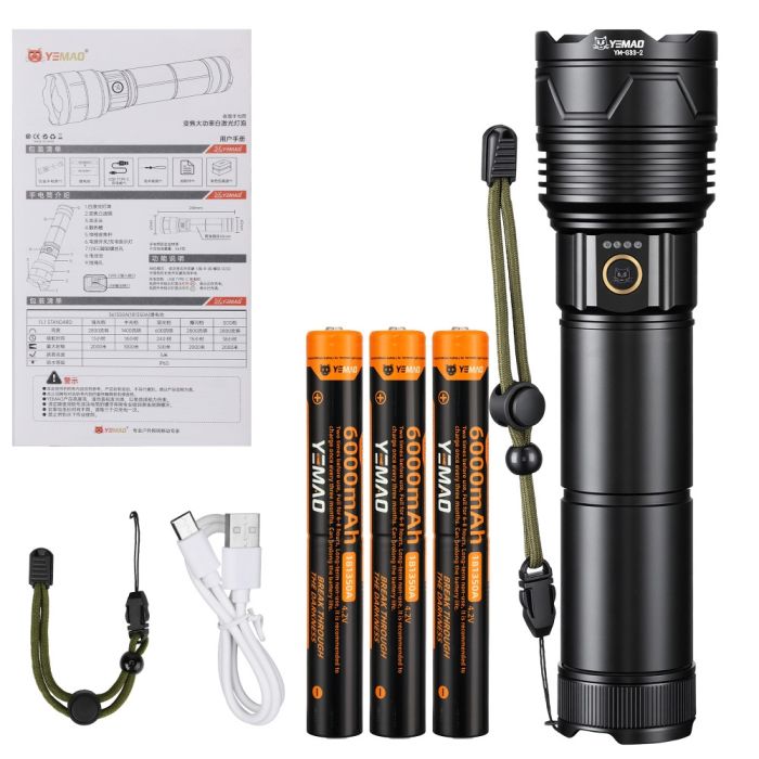 Ліхтар YEMAO YM-G33-2 TG 40W, 3x361350, ЗУ Type-C, zoom