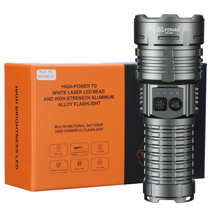 Ліхтар YEMAO YM-G405 TG 30W, 4x14500, Power Bank, ЗУ Type-C, zoom