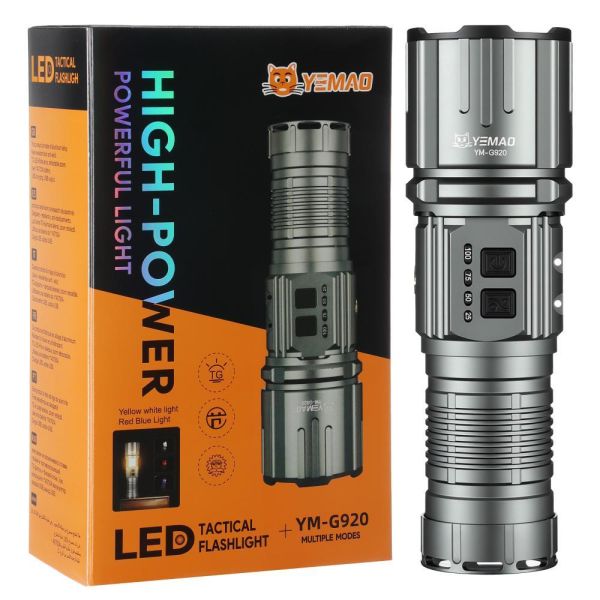 Ліхтар YEMAO YM-G920 TG 30W, 1x40700, Power Bank, ЗУ Type-C, zoom, функція лампи