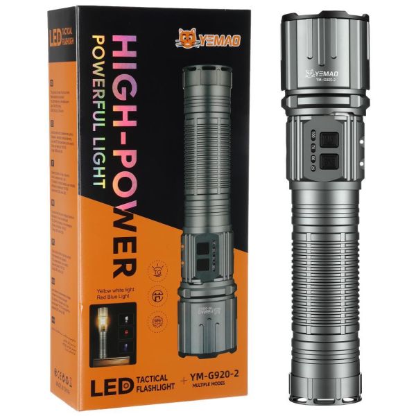 Фонарь YEMAO YM-G920-2 TG 30W, 1x401350, Power Bank, ЗУ Type-C, zoom, функция лампы