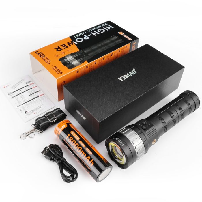 Ліхтар YEMAO YM-G930 TG 30W+COB, 1x401350, Power Bank, ЗУ Type-C, zoom