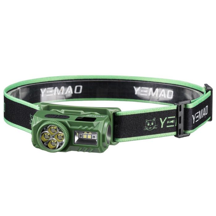 Налобный фонарь YEMAO YM-T614, 380LM, аккумулятор 700 mAh, с красным светом