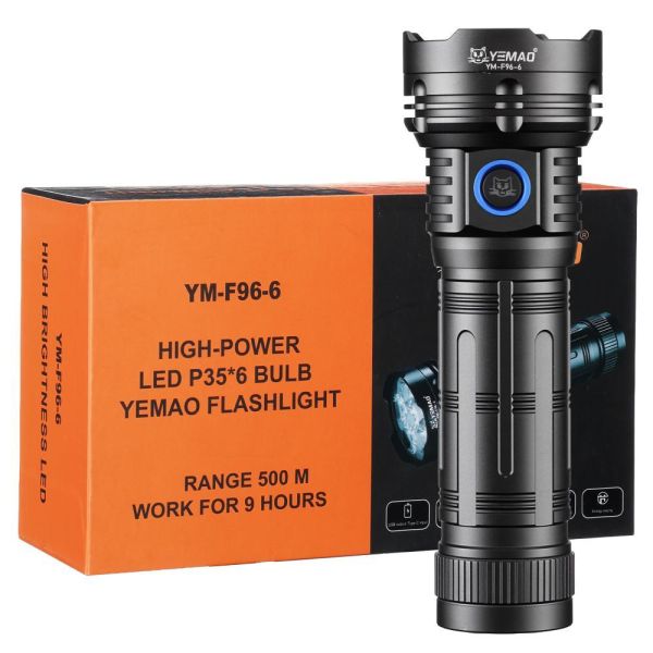 Фонарь YEMAO YM-F96-6 6P35, 1x32850, Power Bank, ЗУ Type-C