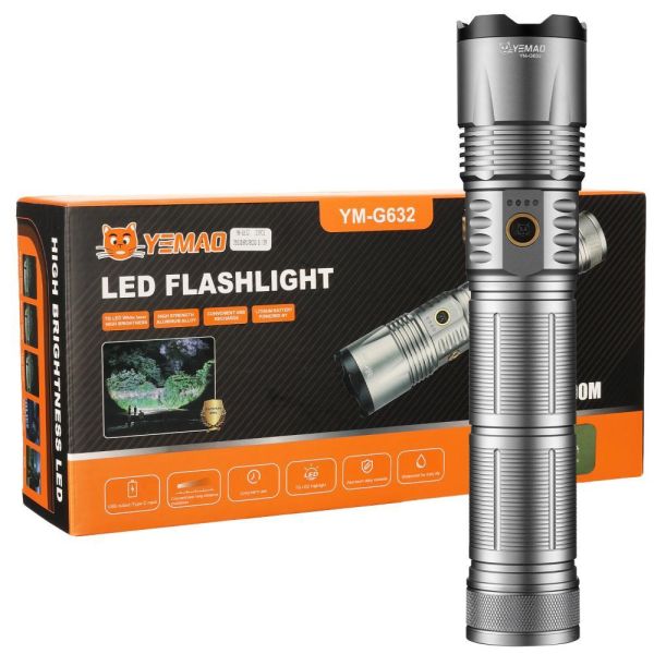 Ліхтар YEMAO YM-G632 TG 30W, 1x401350, Power Bank, ЗУ Type-C, zoom, кейс