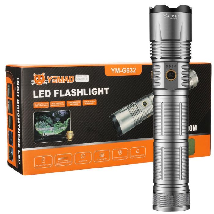 Ліхтар YEMAO YM-G632 TG 30W, 1x401350, Power Bank, ЗУ Type-C, zoom, кейс