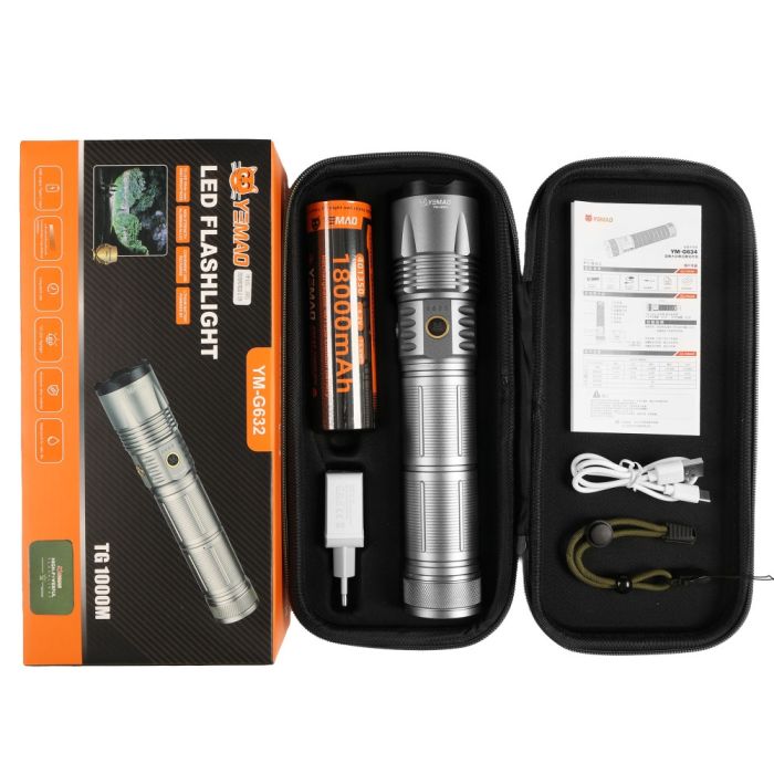 Ліхтар YEMAO YM-G632 TG 30W, 1x401350, Power Bank, ЗУ Type-C, zoom, кейс