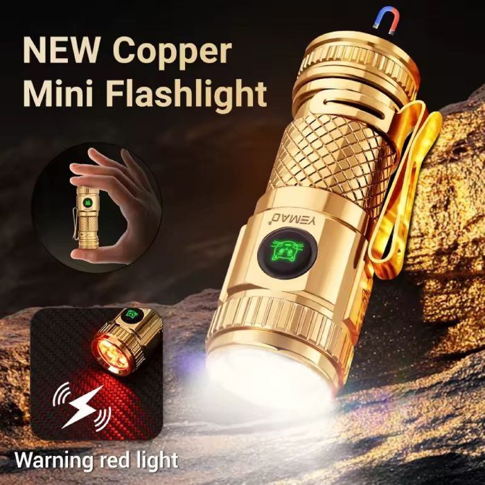 Ліхтар YEMAO YM-F40CU-4LED(White+Red), 2x16340, ЗУ Type-C, магніт, ковпачок
