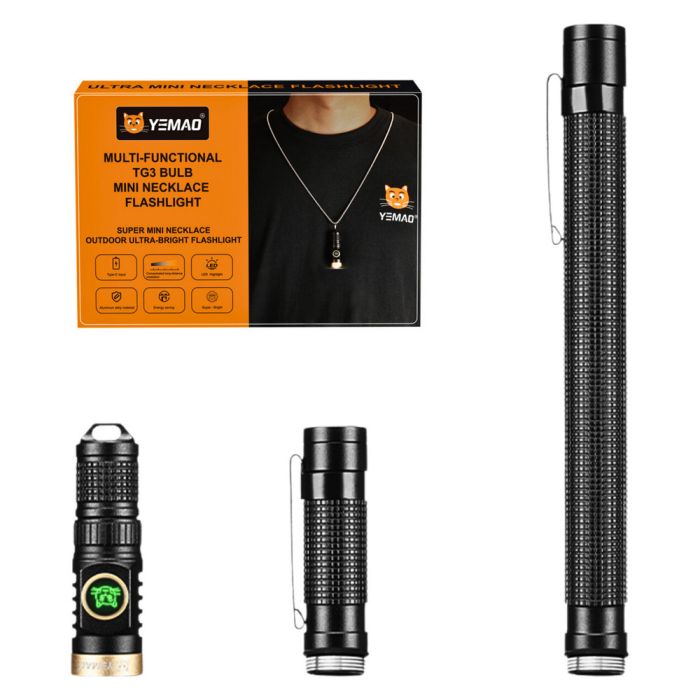 Портативний ліхтар YEMAO YM-M10, 800LM, акумулятори 10440 + 10180 (500 + 120 mAh), 3xAAA, чохол