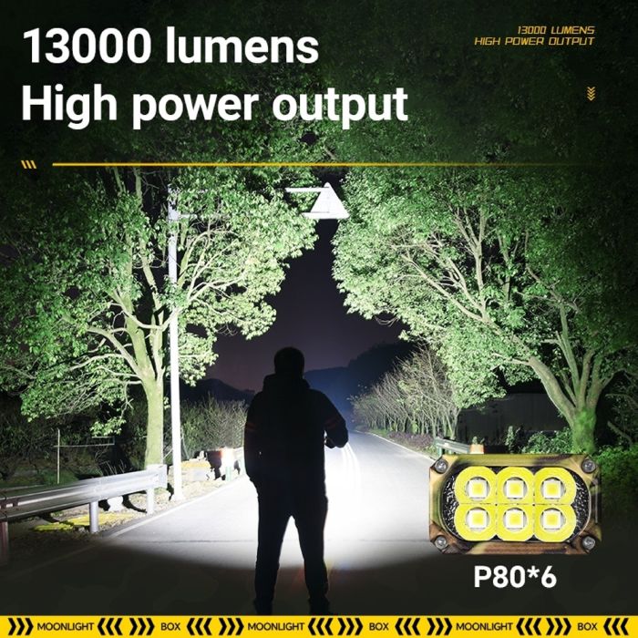 Ліхтар YEMAO YM-G666M-6P80, Li-Ion акумулятор, Power Bank, ЗУ Type-C, чохол