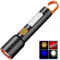 Ліхтар BL-636-3TG (WHITE+YELLOW+BLUE)+COB(WHITE+RED), Li-Ion акумулятор, ЗП Type-C, zoom, Box