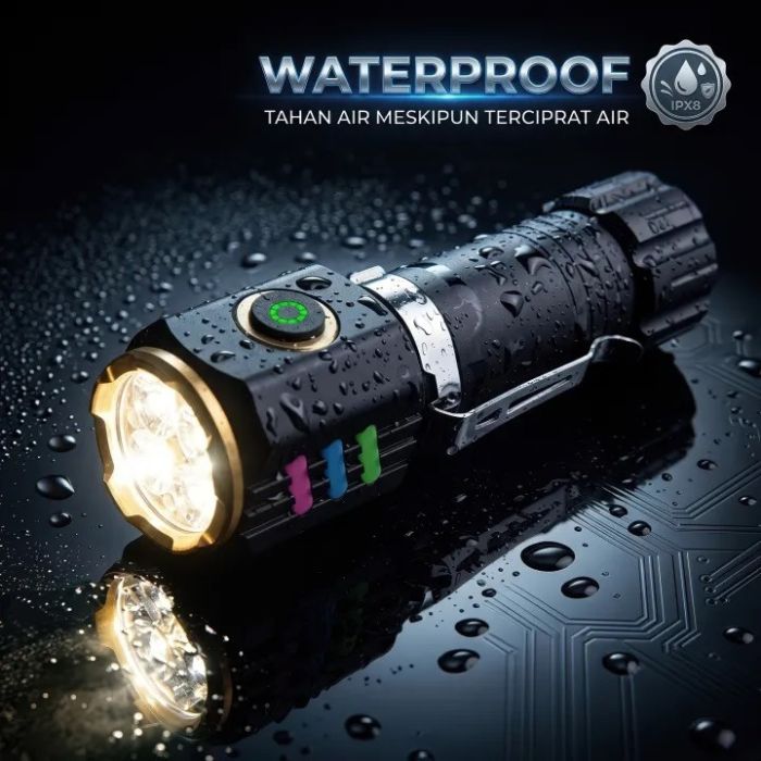Ліхтар NIGHT VISION FLUORESCENCE 301-3XTE, 1x18650, ЗП Type-C, магніт, Box