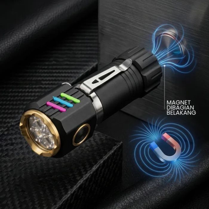 Ліхтар NIGHT VISION FLUORESCENCE 301-3XTE, 1x18650, ЗП Type-C, магніт, Box