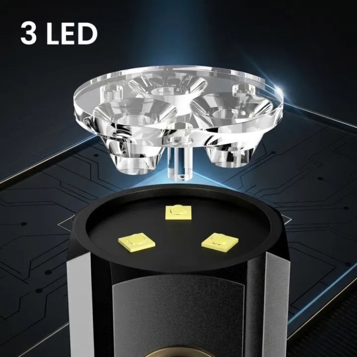 Ліхтар NIGHT VISION FLUORESCENCE 301-3XTE, 1x18650, ЗП Type-C, магніт, Box