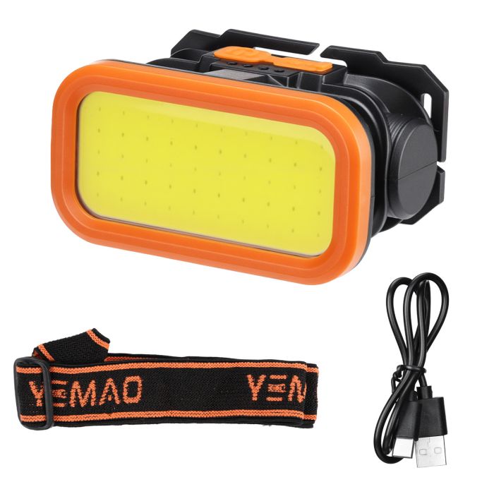 Ліхтар налобний YEMAO YM-309-COB(White+Red), Li-Ion акумулятор, ЗП Type-C, Box