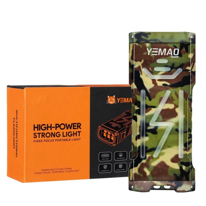 Ліхтар YEMAO YM-G666M-6P80, Li-Ion акумулятор, Power Bank, ЗУ Type-C, чохол