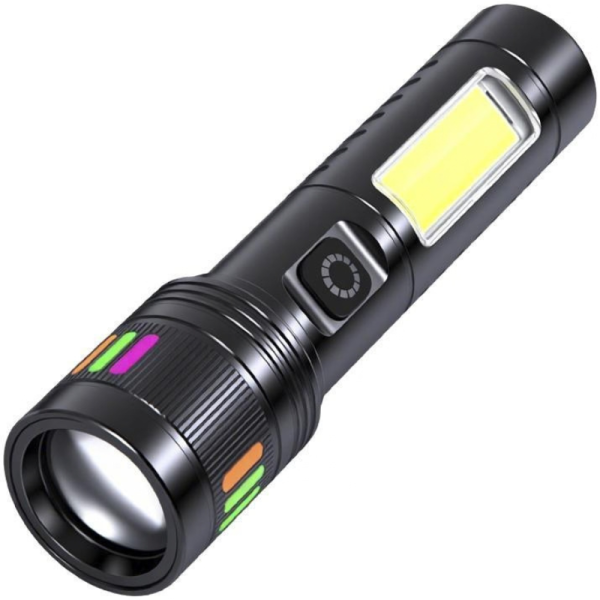Ліхтар 618C-TG+COB(white+red), Li-Ion акумулятор, zoom, ЗП Type-C
