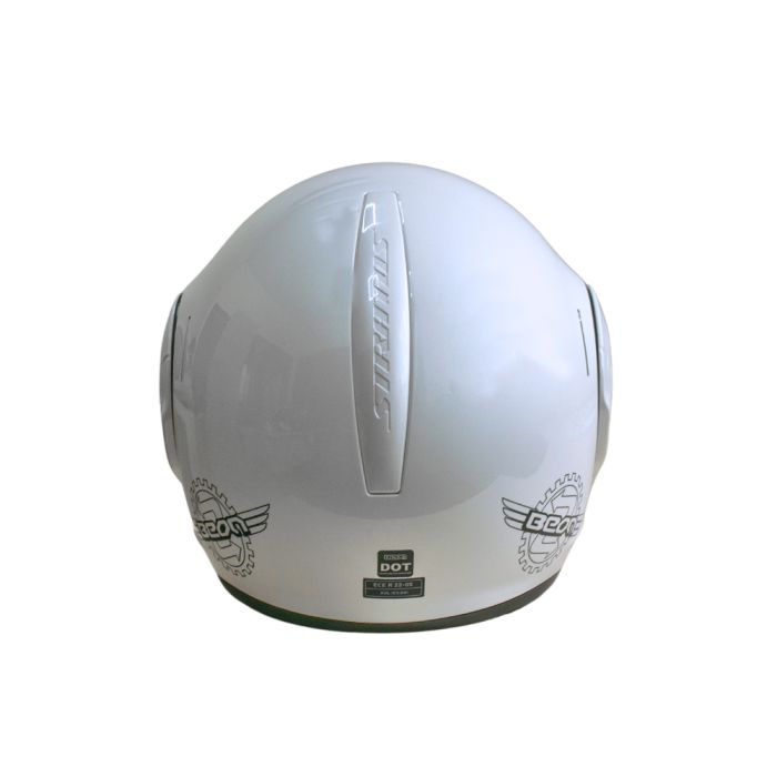 Мотошолом модуляр Beon B-707 BEON LOGO SHINY PEARL WHITE (глянець перламутр/білий), розмір XXL