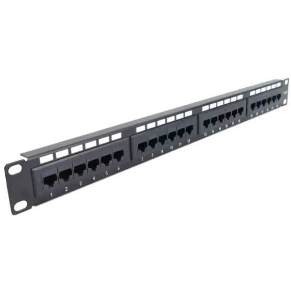 PP-KUTP24-NM Патч-панель 24-портова стійка 19", UTP кат. 5Е