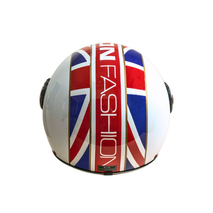 Мотошолом відкритий Beon B-110B FLAG SHINY WHITE/RED/BLUE (глянець білий/червоний/синій), розмір XL